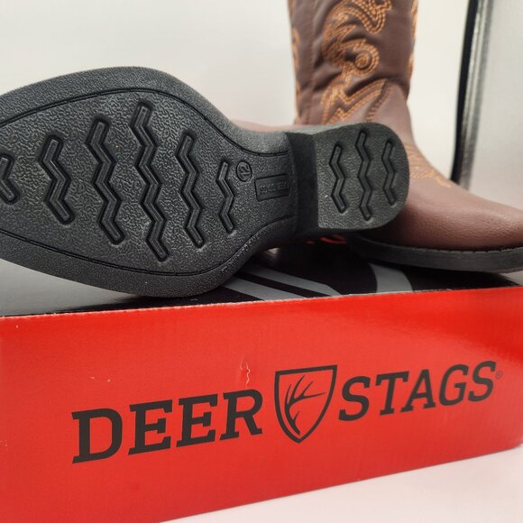 NWT - Deer Stags Ranch Kids' Cowboy Boots - Size 12 - UNISEX - Picture 2 of 6